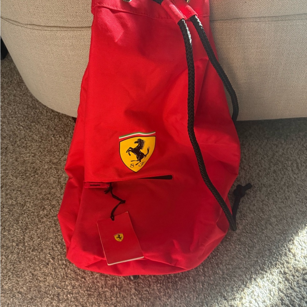 Ferrari Red Backpack with Logo - Picture 2 of 6